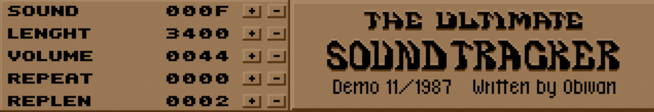 A screenshot from ultimate spundtracker